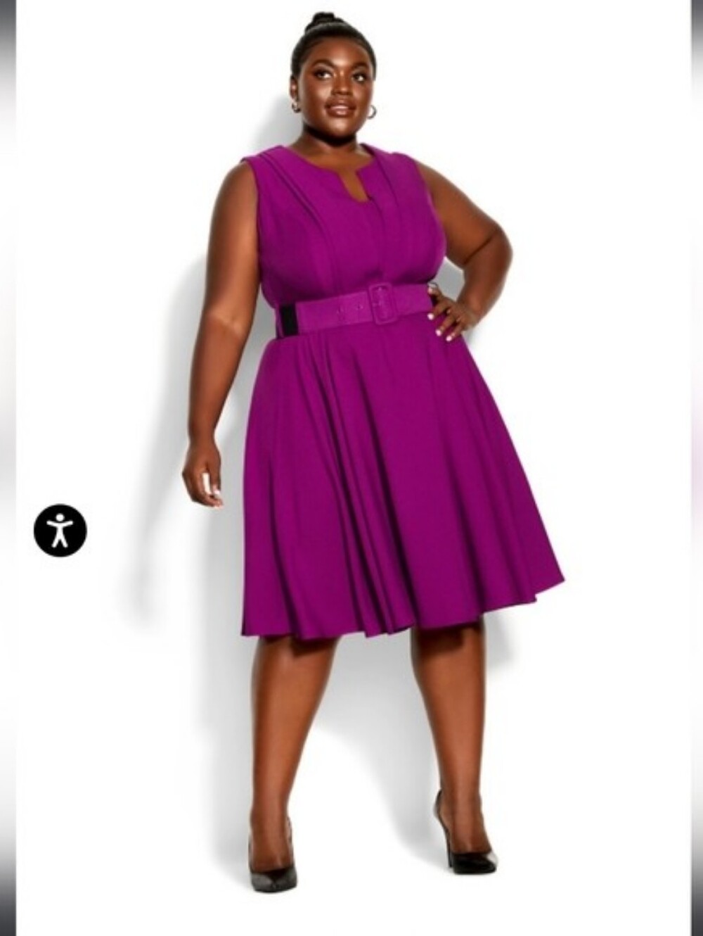 𝅺City chic belted dress